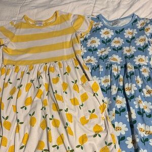 Hanna Andersson Yellow and Blue Kids Dresses